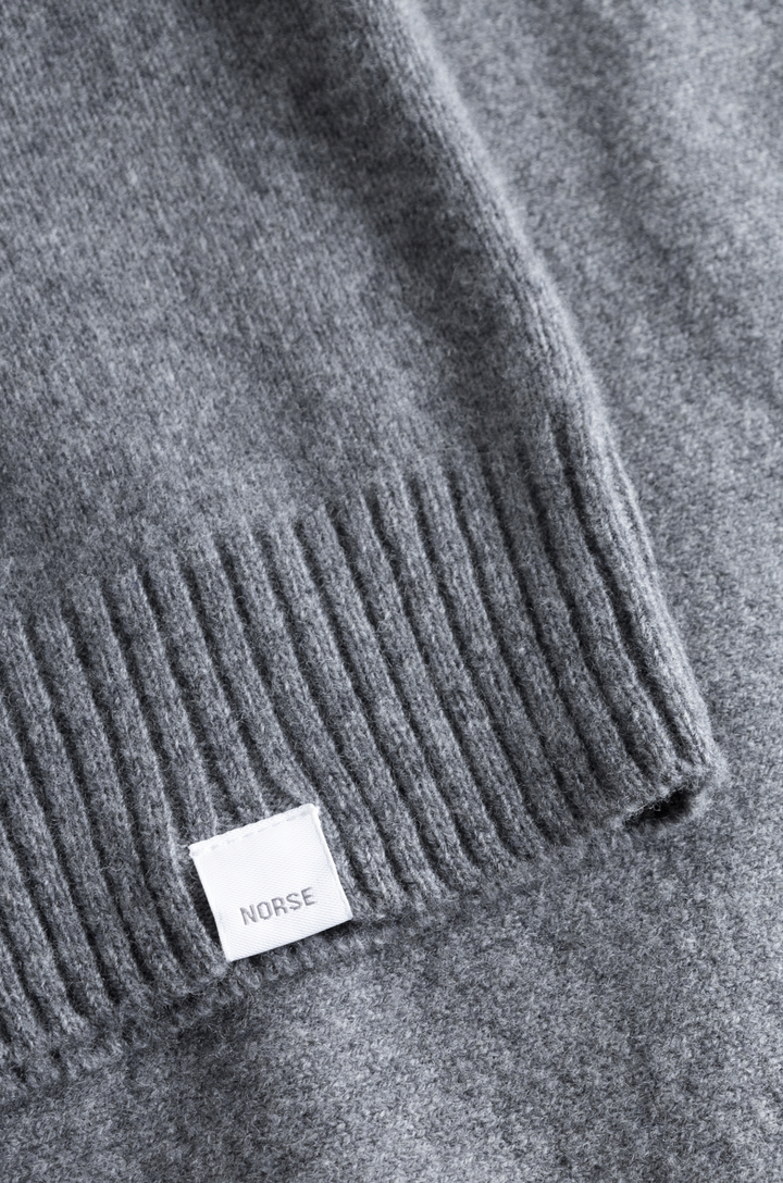 Norse Projects Standard Merino Lambswool Polo - Grey Melange