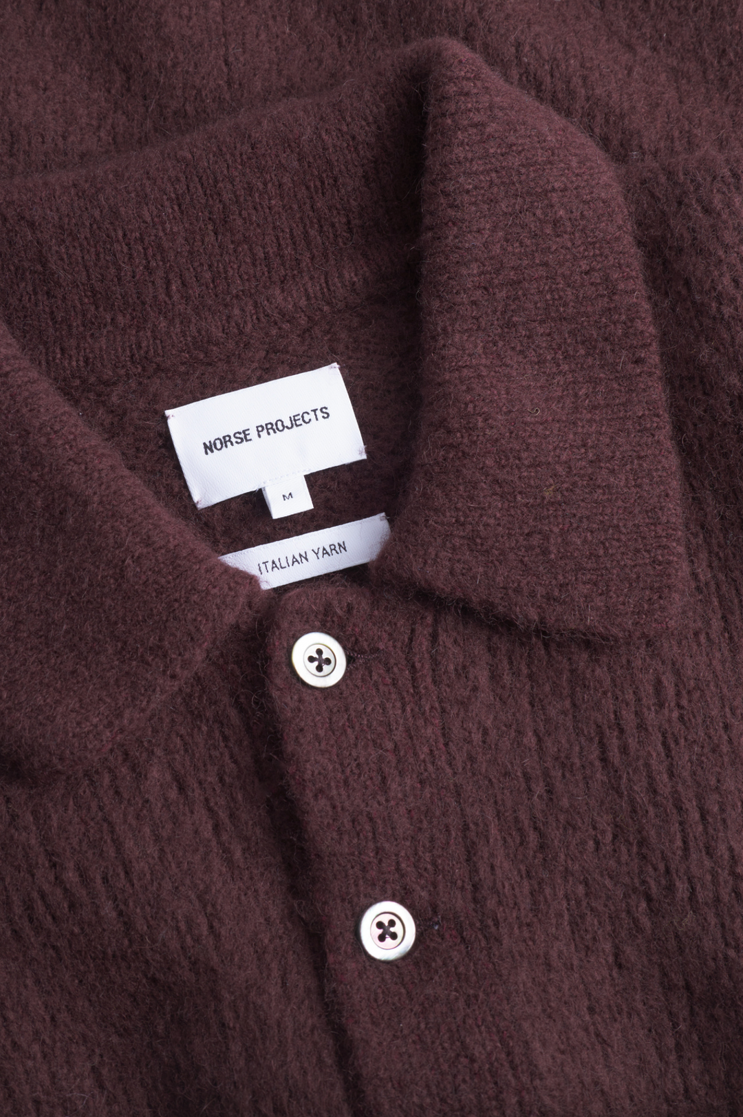 Norse Projects Rasmus Relaxed Brushed Polo - Mahogany