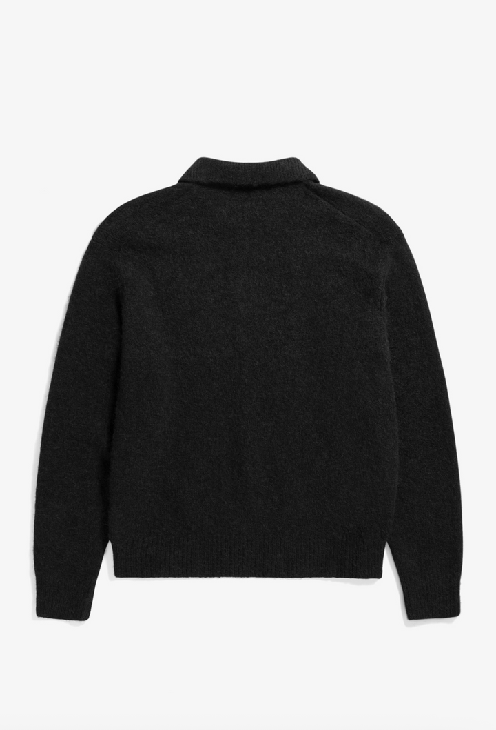 Norse Projects Rasmus Relaxed Brushed Polo - Black