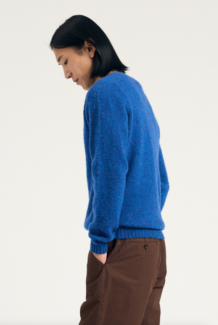 Norse Projects Birnir Brushed Lambswool - Estate Blue
