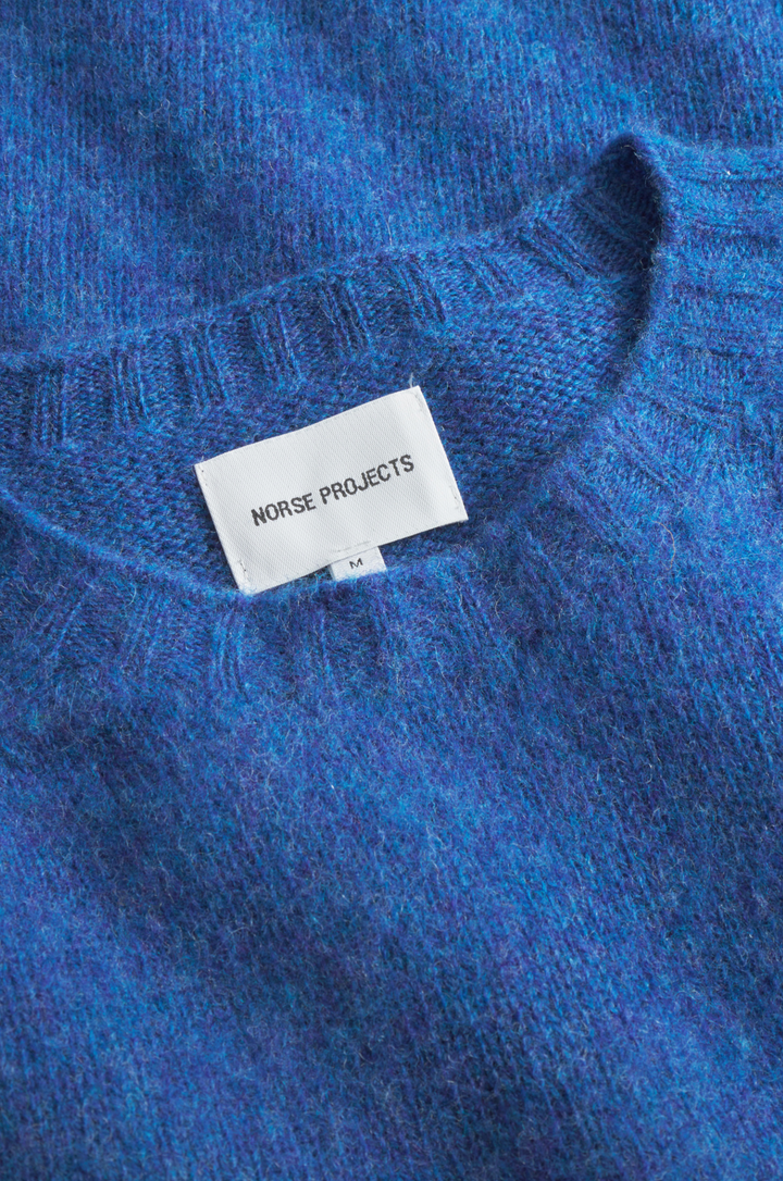 Norse Projects Birnir Brushed Lambswool - Estate Blue