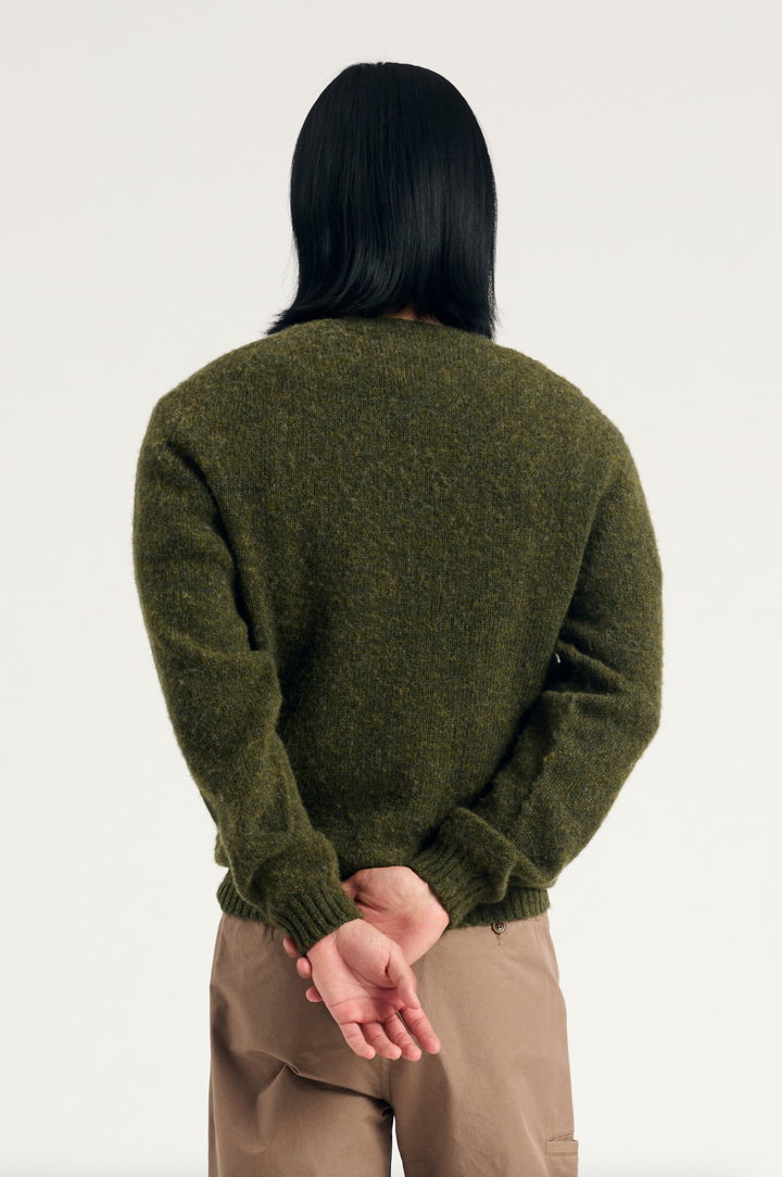 Norse Projects Birnir Brushed Lambswool - Olive Night