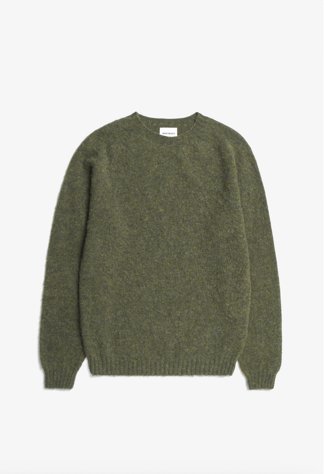 Norse Projects Birnir Brushed Lambswool - Olive Night