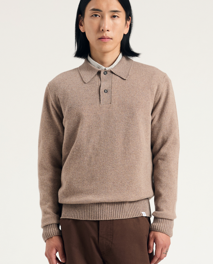 Norse Projects Standard Merino Lambswool Polo - Clay