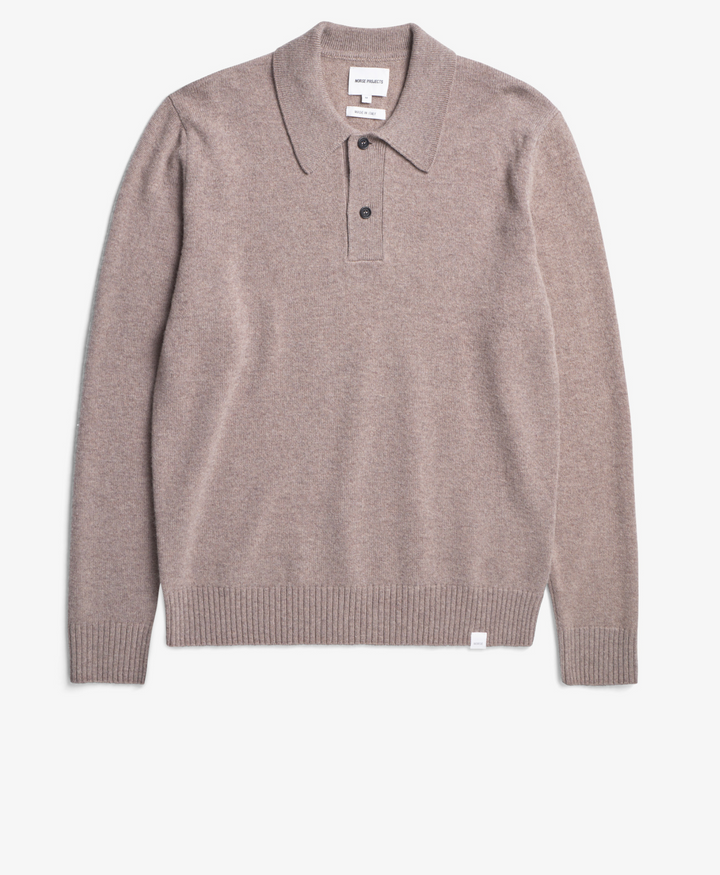 Norse Projects Standard Merino Lambswool Polo - Clay