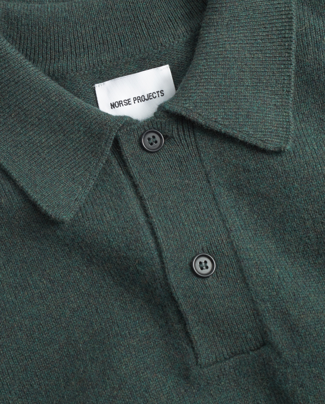 Norse Projects Standard Merino Lambswool Polo - Forrest