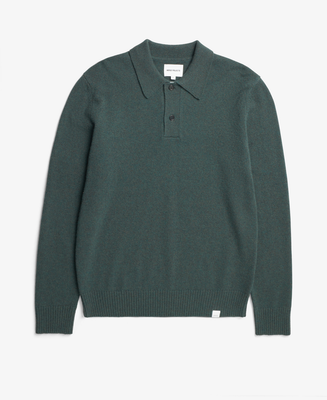 Norse Projects Standard Merino Lambswool Polo - Forrest