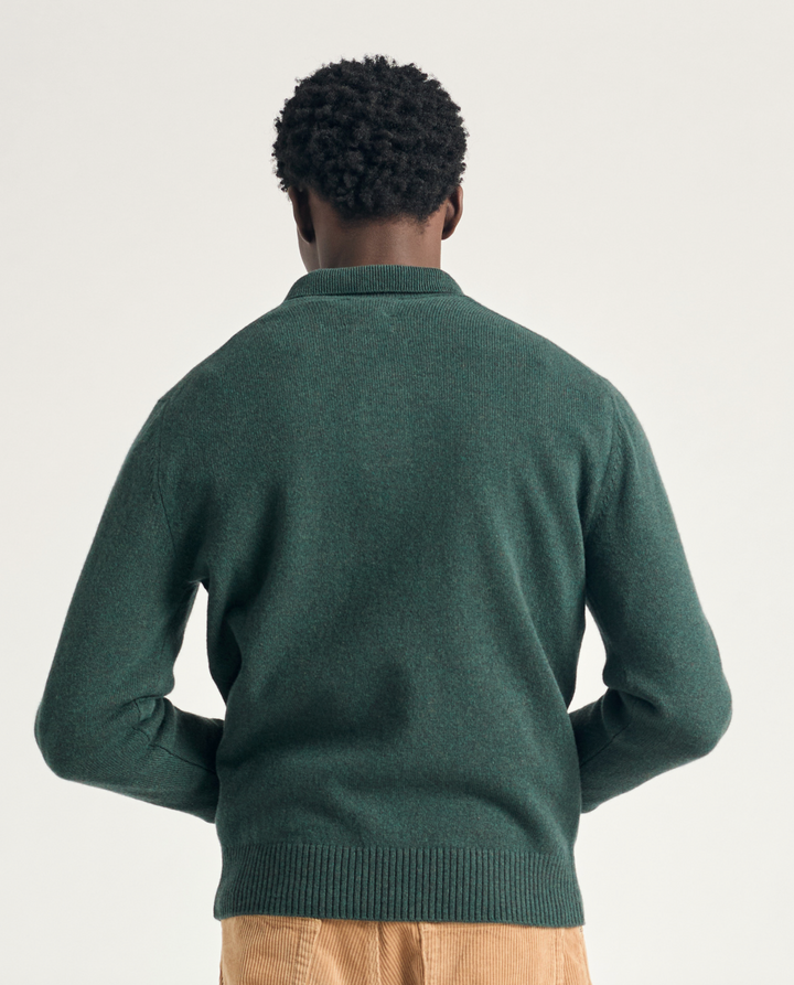 Norse Projects Standard Merino Lambswool Polo - Forrest