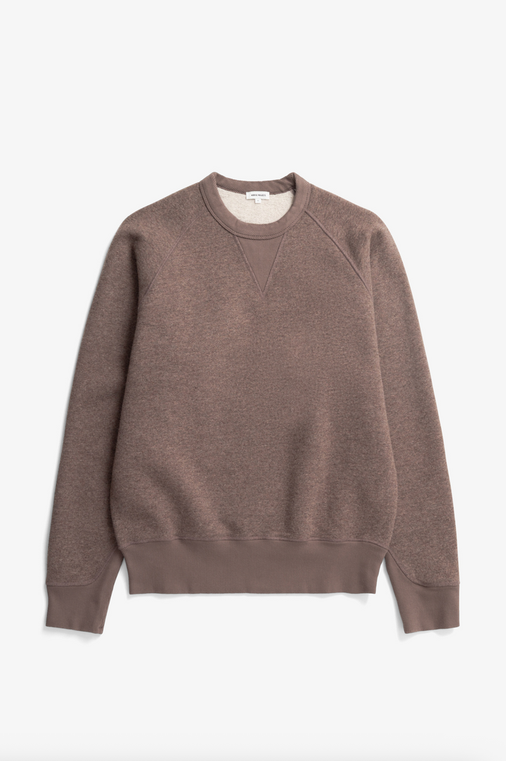 Norse Projects Marten Relaxed Cotton Wool Sweatshirt - Walnut