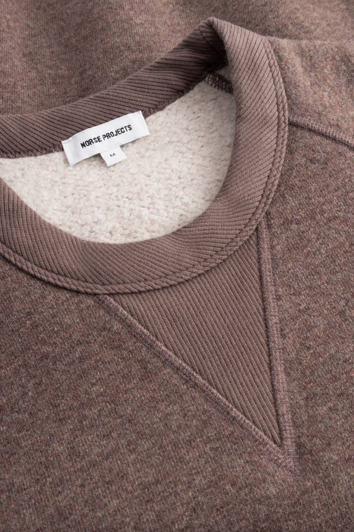 Norse Projects Marten Relaxed Cotton Wool Sweatshirt - Walnut