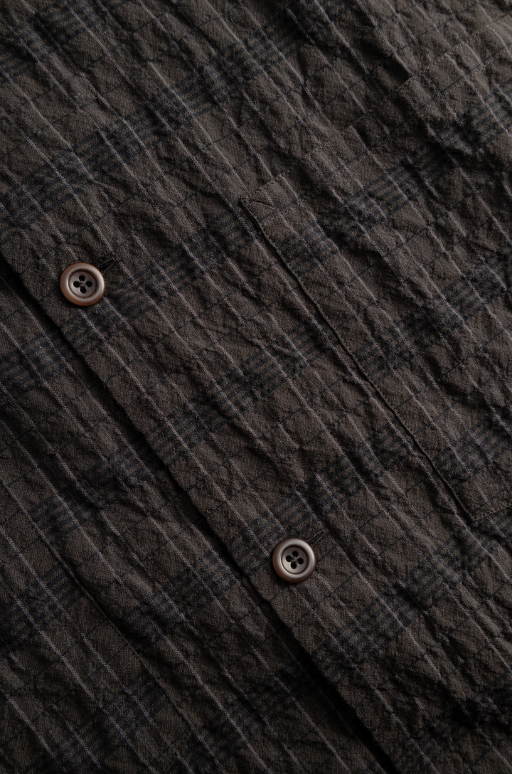 Norse Projects Mols Check Short Sleeve Camp Shirt - Delicioso Brown