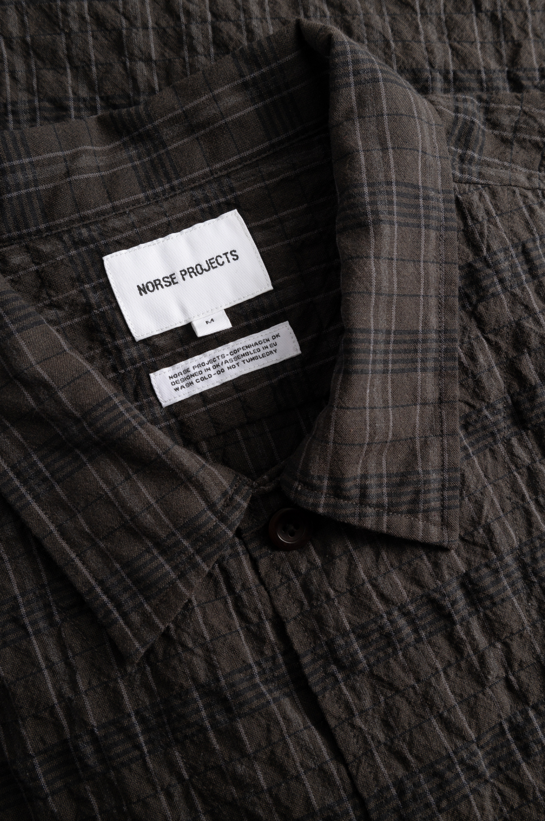 Norse Projects Mols Check Short Sleeve Camp Shirt - Delicioso Brown