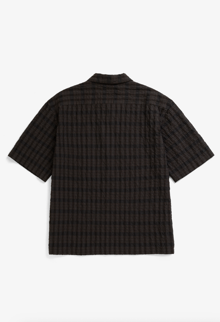 Norse Projects Mols Check Short Sleeve Camp Shirt - Delicioso Brown