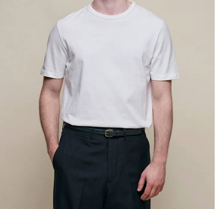 Merz b. Schwanen TEE02 Classic Cotton Jersey T-Shirt - White