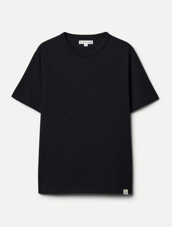 Merz b. Schwanen TEE02 Classic Cotton Jersey T-Shirt - Black
