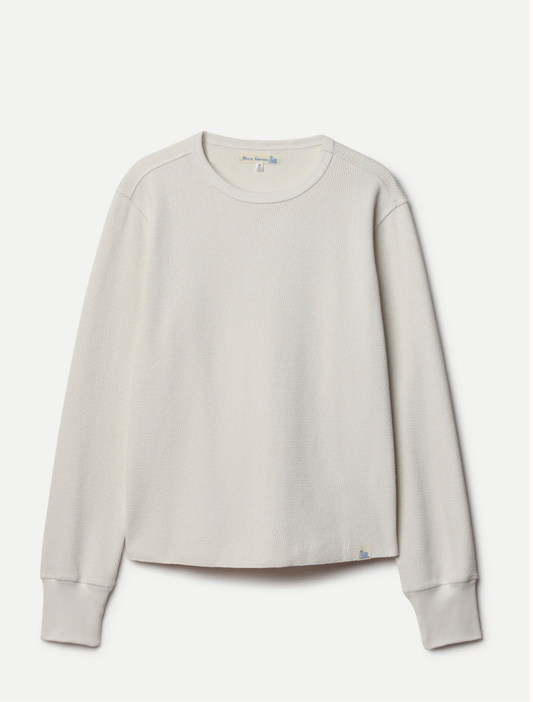 Merz b. Schwanen Diamond-Patterned Cotton Thermal Long sleeve - Nature