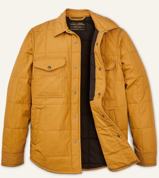 Filson Cover Cloth Quilted Jac-shirt - Yellow Ochre