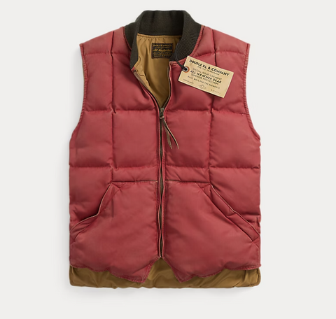 RRL Quilted Vest - Vintage Red