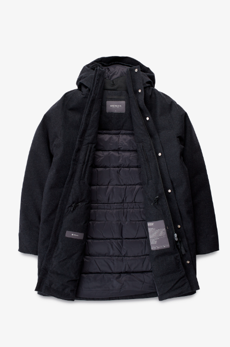 Norse Projects Rokkvi 6.0 Gore-Tex Wool Down Jacket - Charcoal Melange