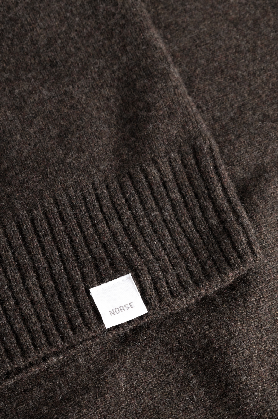 Norse Projects Standard Merino Lambswool Polo - Heathland Brown
