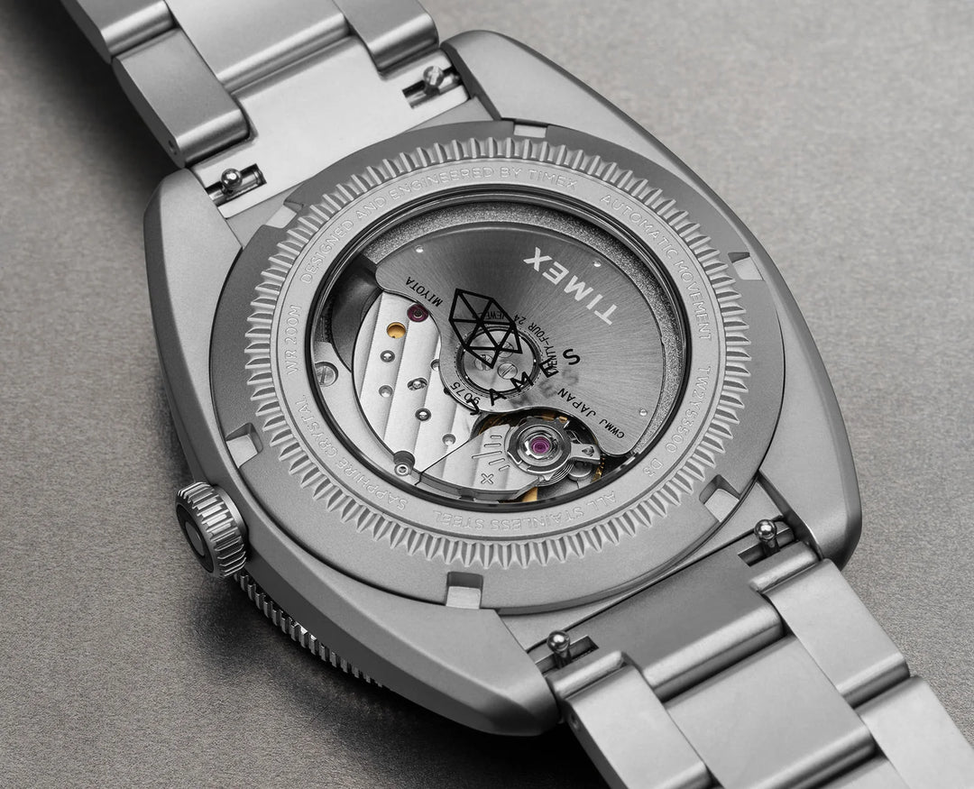 The James Brand × Timex Automatic GMT - Stainless + Forged Carbon