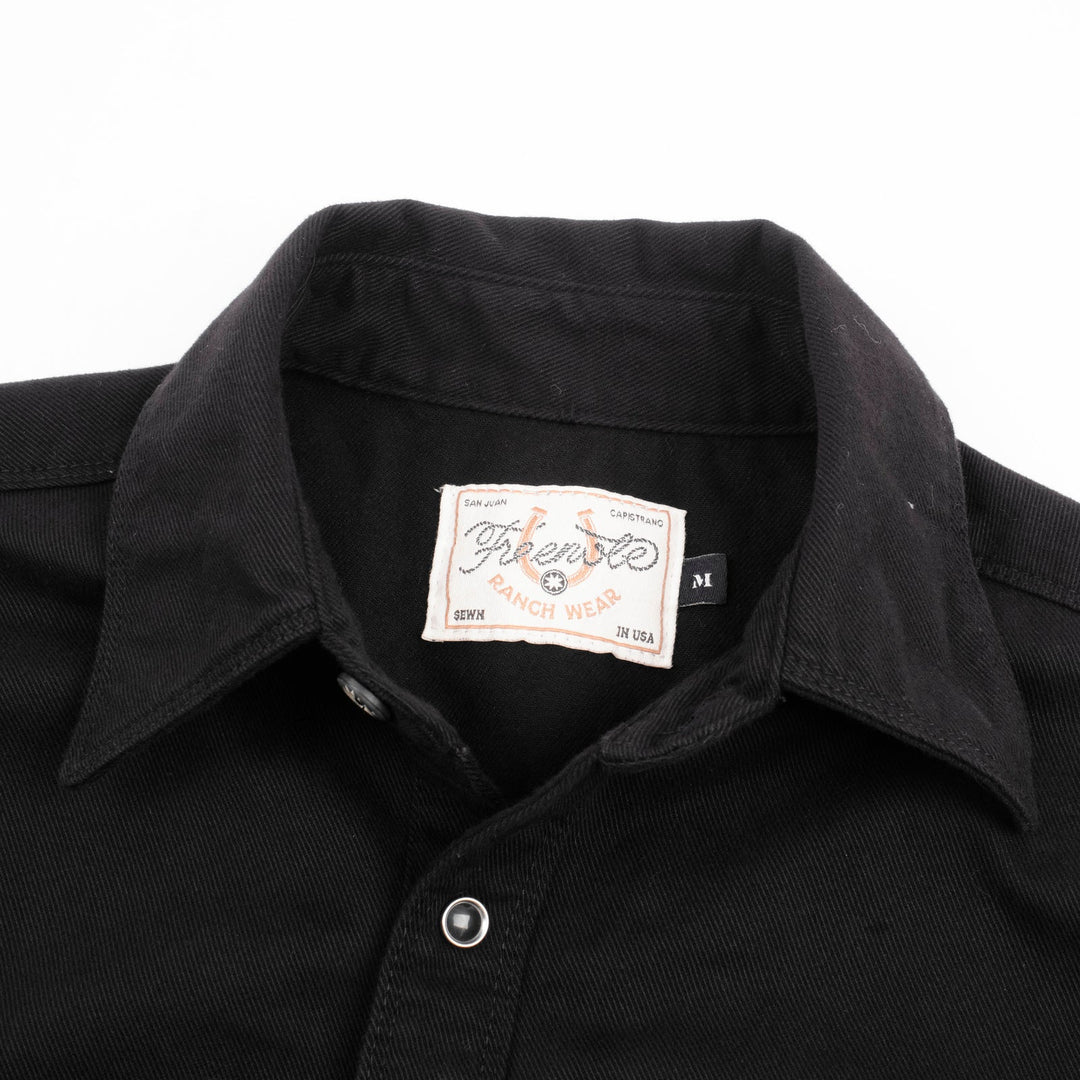 Freenote Cloth - Bodie LS Black Twill