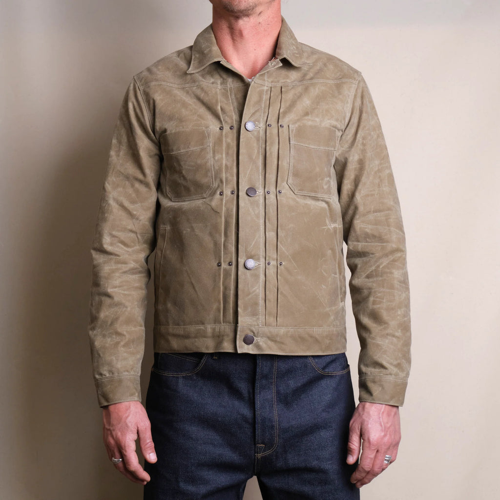 Freenote Cloth Riders Jacket Waxed Canvas - Tobacco