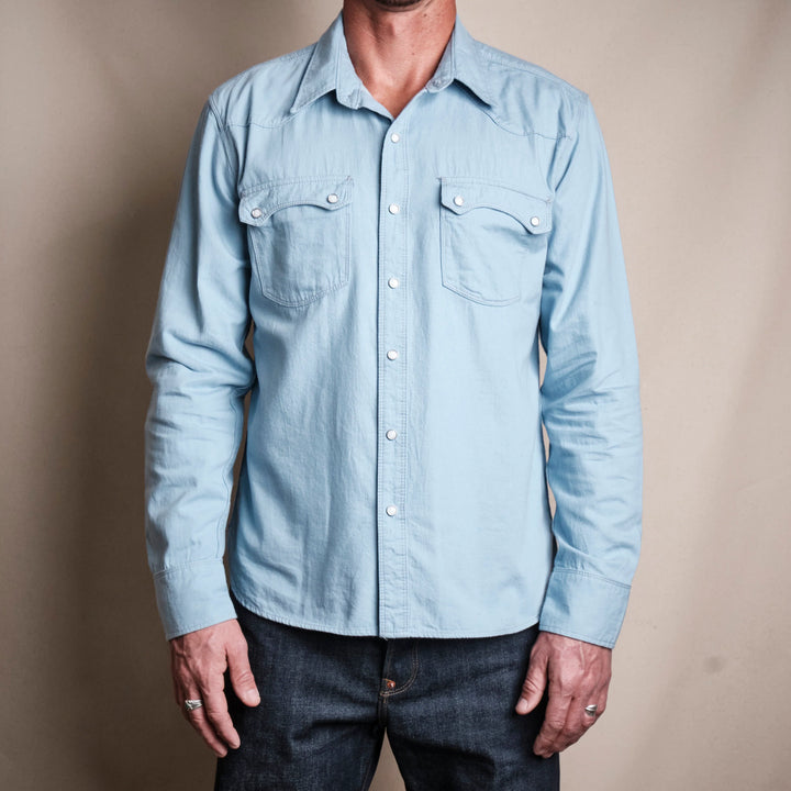 Freenote Cloth Modern Western Chambray - Clear Blue