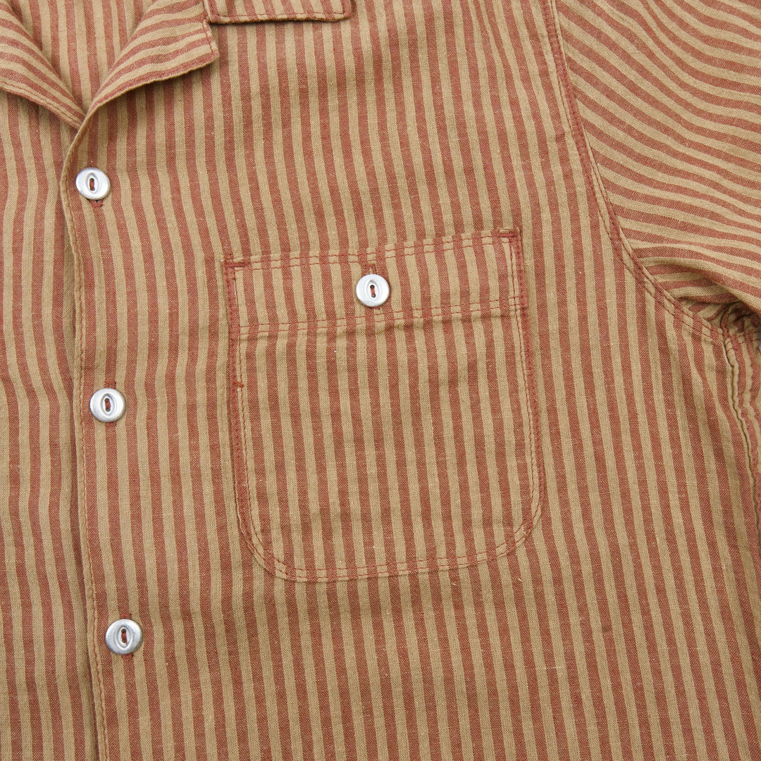 Freenote Cloth - Dayton Terracotta Stripe