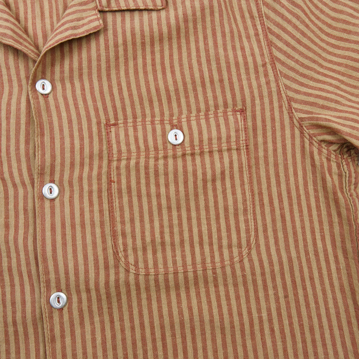 Freenote Cloth - Dayton Terracotta Stripe