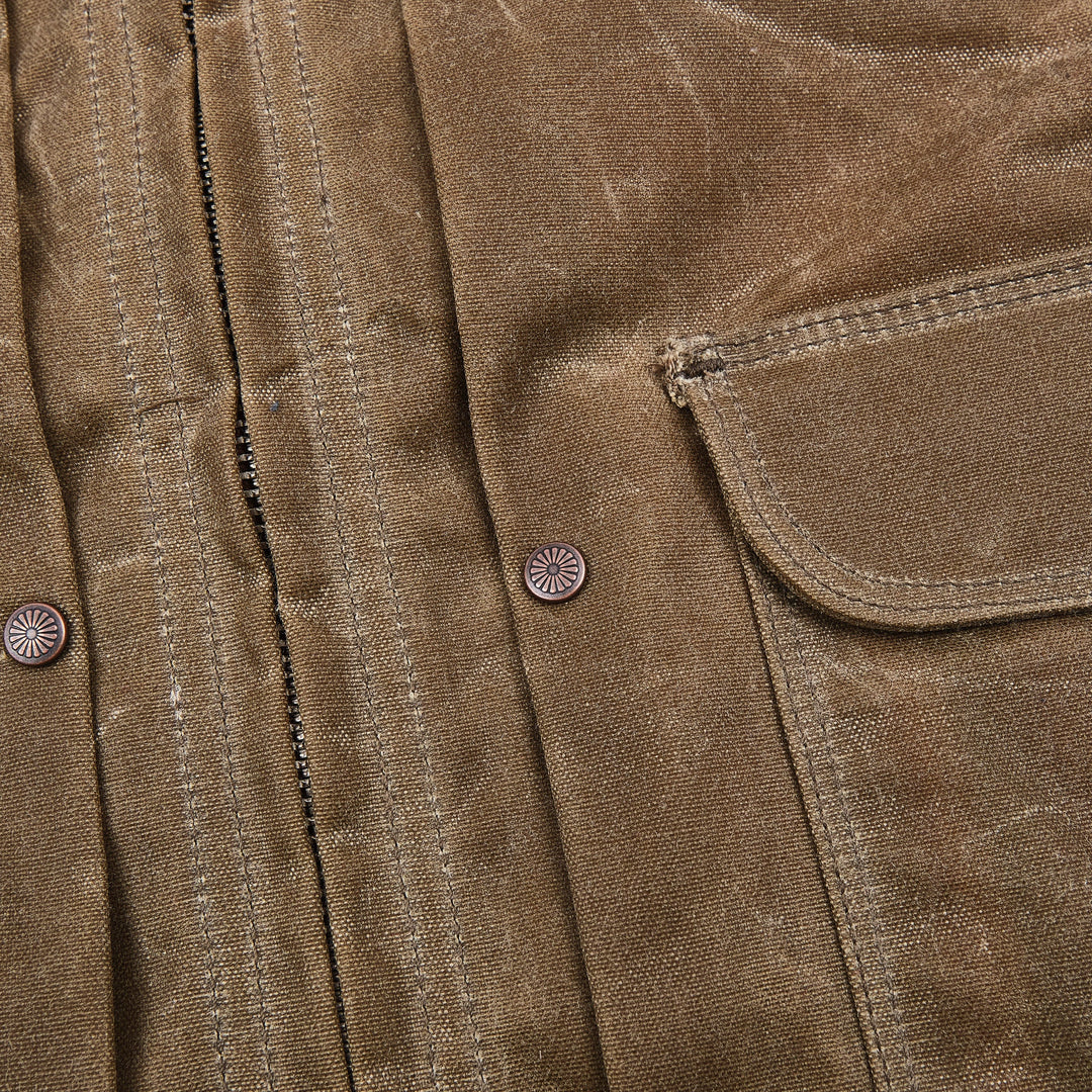 Freenote Cloth- Faro Jacket 10oz Waxed Canvas- Tobacco