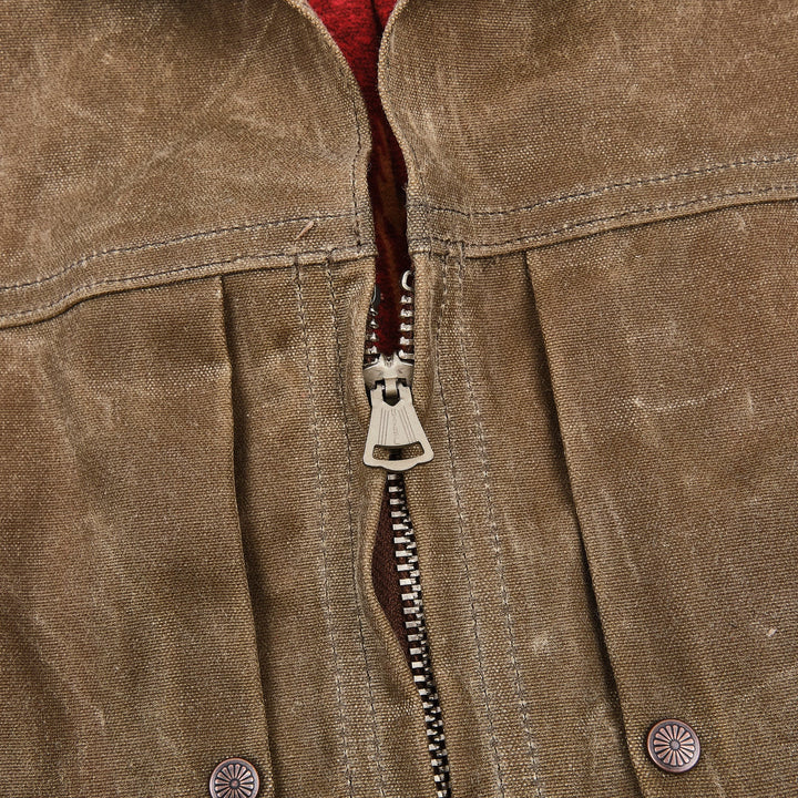 Freenote Cloth- Faro Jacket 10oz Waxed Canvas- Tobacco
