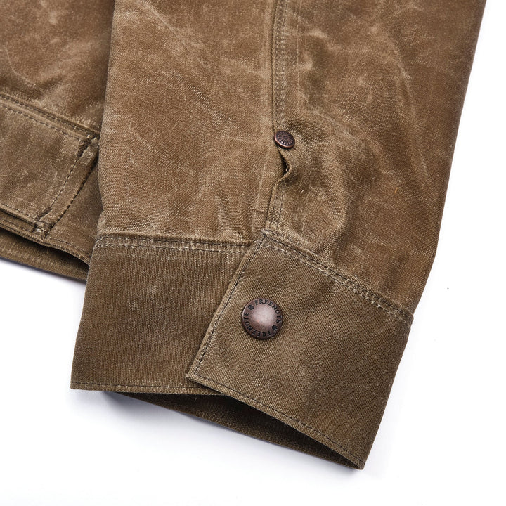 Freenote Cloth- Faro Jacket 10oz Waxed Canvas- Tobacco