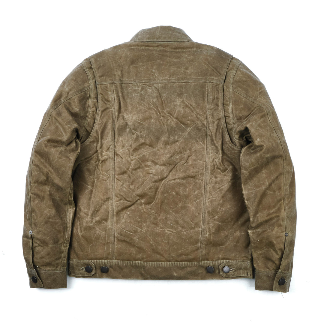 Freenote Cloth Riders Jacket Waxed Canvas - Tobacco Brown Interior