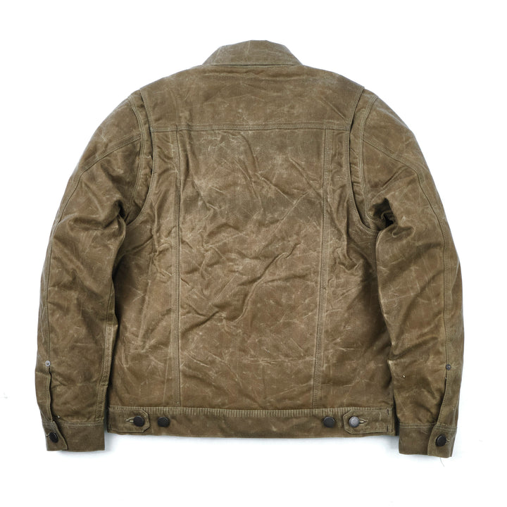 Freenote Cloth Riders Jacket Waxed Canvas - Tobacco Brown Interior