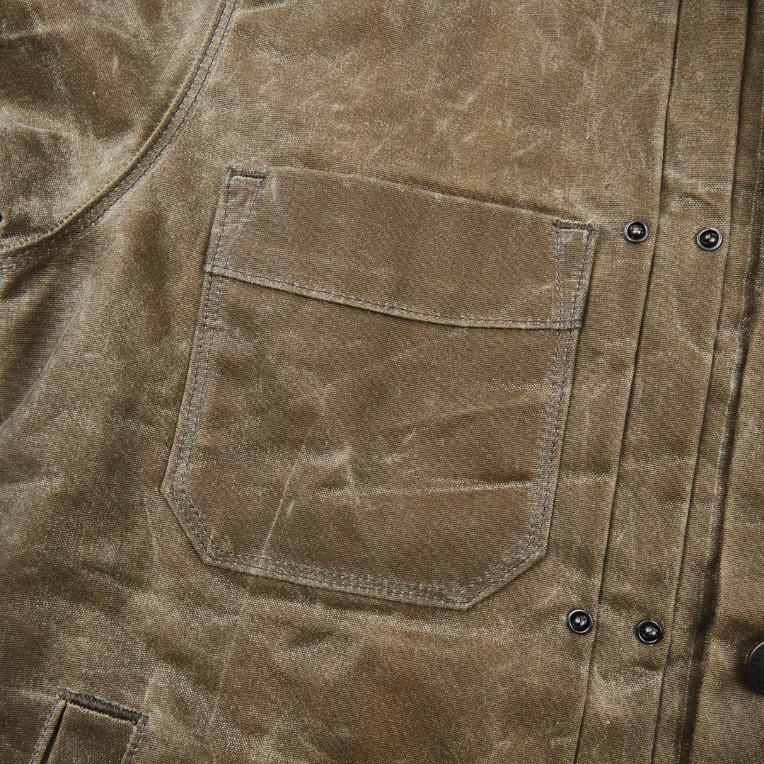 Freenote Cloth Riders Jacket Waxed Canvas - Tobacco Brown Interior