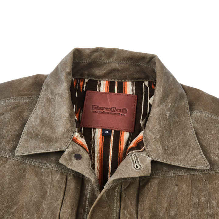 Freenote Cloth Riders Jacket Waxed Canvas - Tobacco Brown Interior