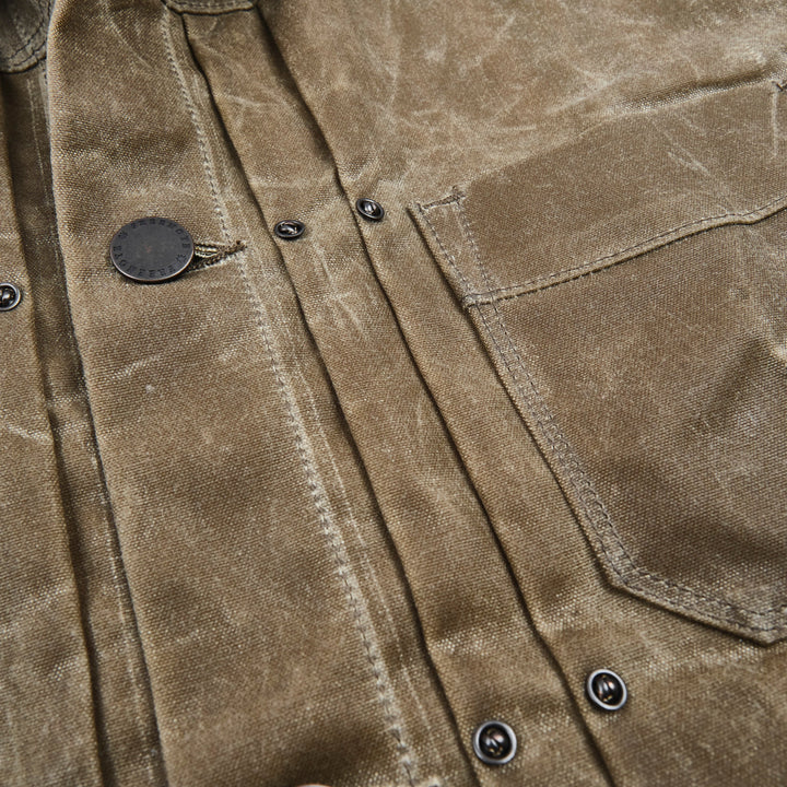 Freenote Cloth Riders Jacket Waxed Canvas - Tobacco Brown Interior