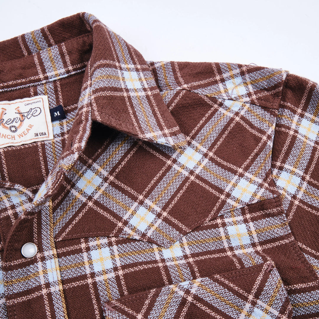 Freenote Cloth Western Scout - Brown Plaid
