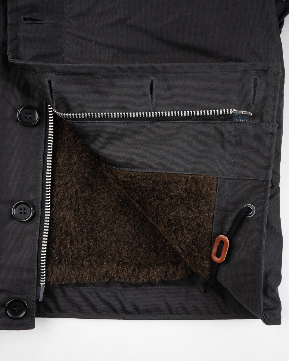 Iron Heart Oiled Whipcord N1 Deck Jacket - Black