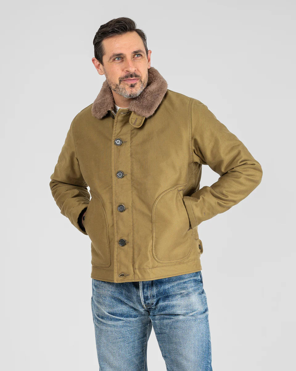 Iron Heart Whipcord N1 Deck Jacket - Khaki