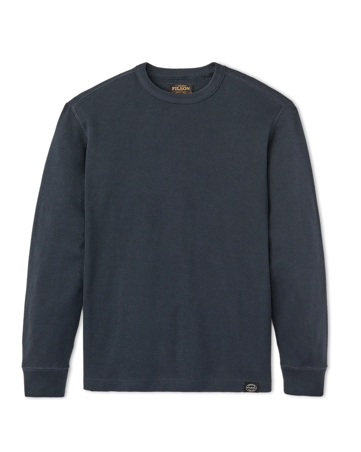 Filson Waffle Knit Thermal Crewneck - Blue Mussel