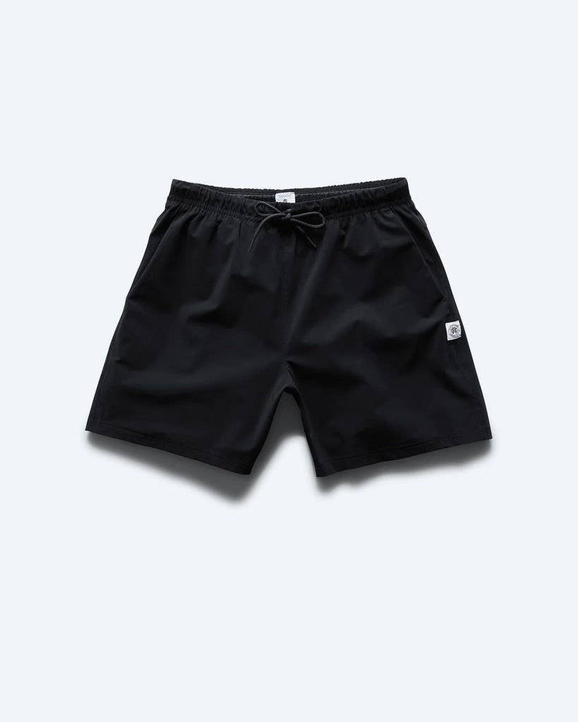 Reigning Champ High Gauge Swim short 6" - Black