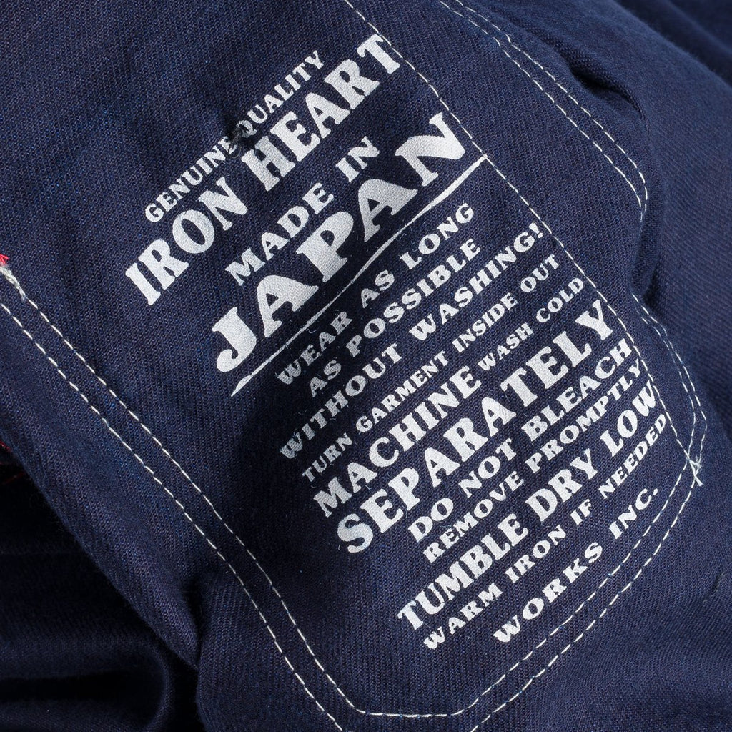 Iron Heart 12oz Wabash Work Shirt - Indigo With Black Buttons