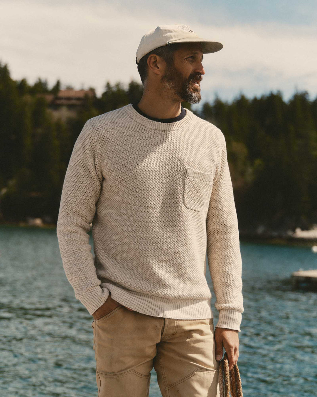 Taylor Stitch Crawford Crew Sweater - Marled Natural