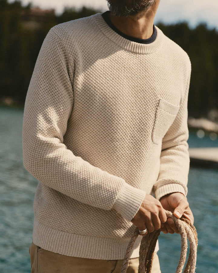 Taylor Stitch Crawford Crew Sweater - Marled Natural