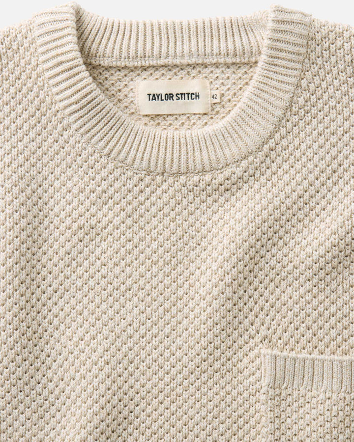 Taylor Stitch Crawford Crew Sweater - Marled Natural