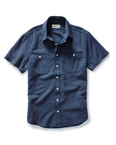 Taylor Stitch - The Short Sleeve Utility Shirt in Roped Indigo