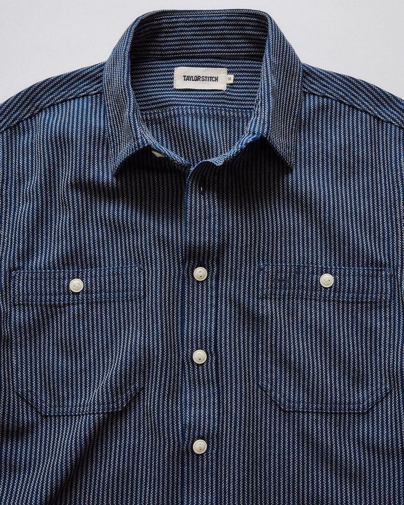 Taylor Stitch - The Short Sleeve Utility Shirt in Roped Indigo