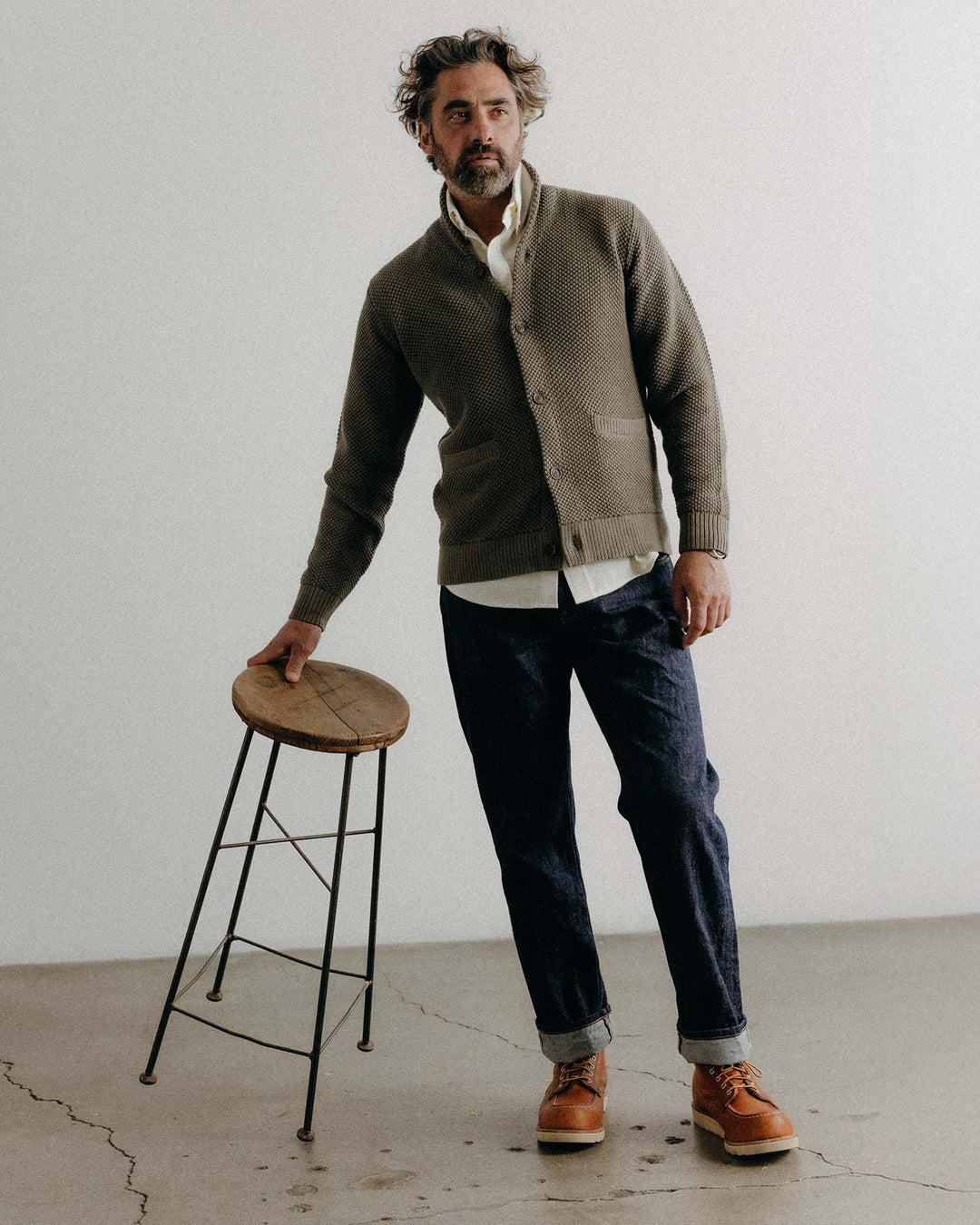 Taylor Stitch Crawford Sweater - Fatigue Olive